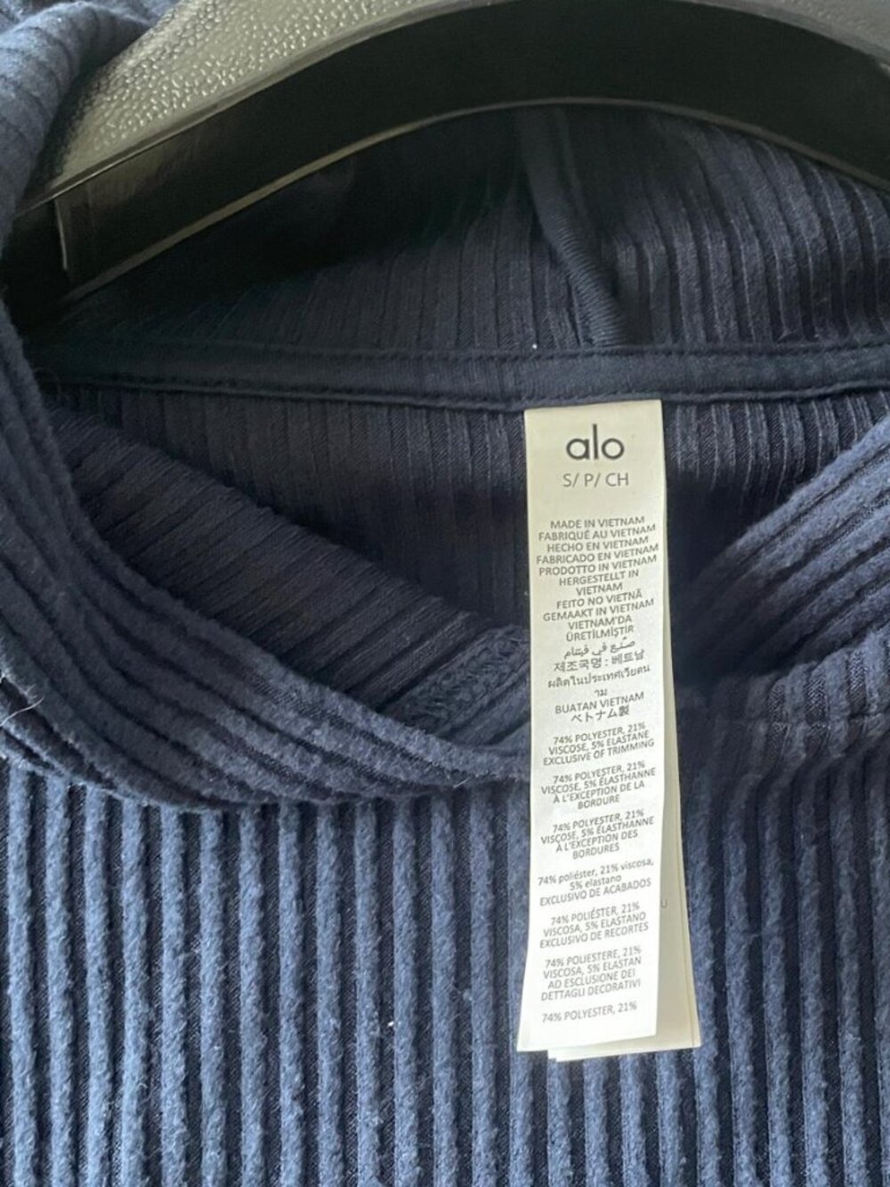 ALO Yoga Muse Hoodie; Navy - Picture 7 of 7